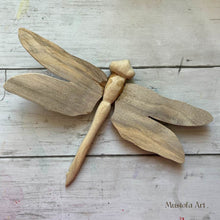 Load image into Gallery viewer, Unpainted Wooden Dragonfly Figurine Kit by Mustofa Art
