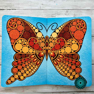 Orange Butterfly Flat Notebook