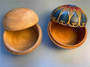 Handmade White Teak Wooden Bowls by Mustofa Art