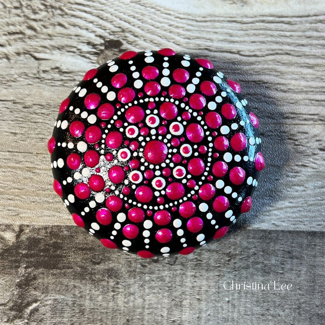 Pink and White Wood Pebble