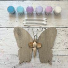 Load image into Gallery viewer, Butterfly Painting Kit by The Dot Shop Gallery - Analogous Periwinkle Colors
