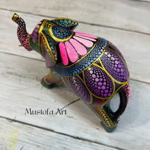 Load image into Gallery viewer, Small Elephant Hand Carved and Painted by Mustofa Art Multiple Options Available
