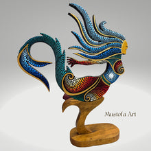 Load image into Gallery viewer, Standing Mermaid Carved and Painted by Mustofa Art
