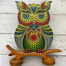 Load image into Gallery viewer, Owl with Stand Double Sided Hand Painted by Mustofa Art
