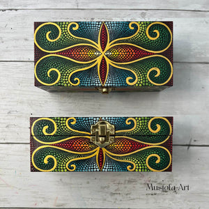 Small Trinket Box Hand Carved/Painted by Mustofa Art