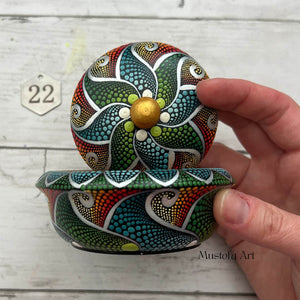 Bowl with Lid by Mustofa Art Multiple Options Available