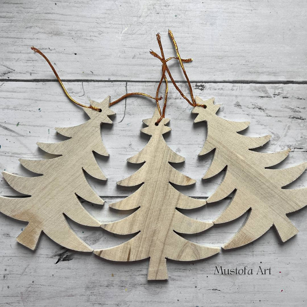 Canadian Unpainted Handmade Wooden Tree by Mustofa Art