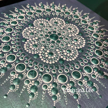Load image into Gallery viewer, Underwater Crop Circle Mandala Painting on Wood Board by Christina Lee
