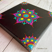 Load image into Gallery viewer, Rainbow Tutorial Mandala Wrap on 8&quot; x 8&quot; x 2&quot; Canvas
