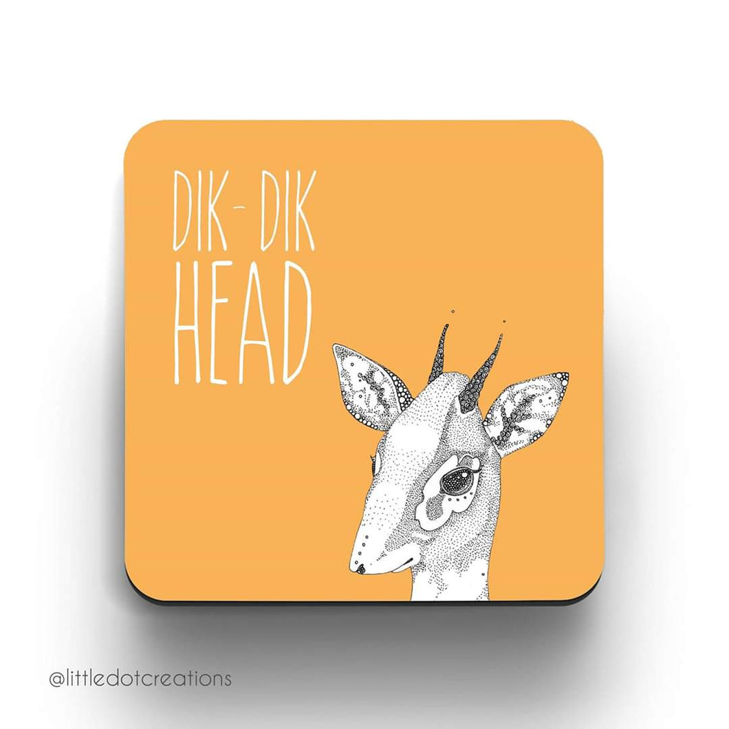 Dik Dik Head - Coaster
