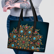 Load image into Gallery viewer, Vegan Leather Bag Autumnal Equinox Mandala
