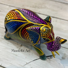 Load image into Gallery viewer, Small Elephant Hand Carved and Painted by Mustofa Art Multiple Options Available
