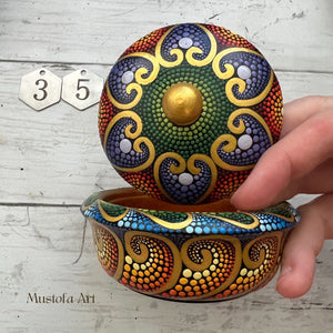 Bowl with Lid by Mustofa Art Multiple Options Available