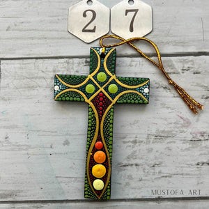 Custom Small Hand Painted Crosses by Mustofa Art