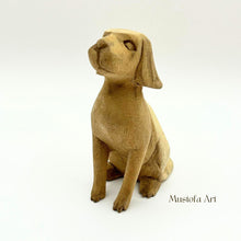 Load image into Gallery viewer, Unpainted Wooden Dog Figurines Hand Carved by Mustofa Art
