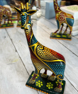 Giraffe Hand Carved and Painted by Mustofa Art Multiple Options