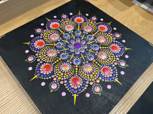 Mandala Original 10"x 10" Acrylic on Wood Panel