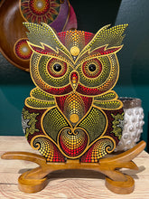 Load image into Gallery viewer, Owl with Stand Hand Painted by Mustofa Art
