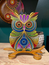 Load image into Gallery viewer, Owl with Stand Hand Painted by Mustofa Art
