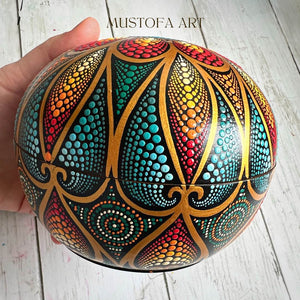 Large Hand Painted Bowl by Mustofa Art Multiple Options Available