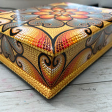 Load image into Gallery viewer, Beautiful Yellow Wooden Jewelry Box by Mustofa Art
