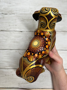 Large Dog Hand Carved and Painted by Mustofa Art Multiple Options