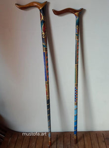Canes Hand Painted by Mustofa Art Various Options