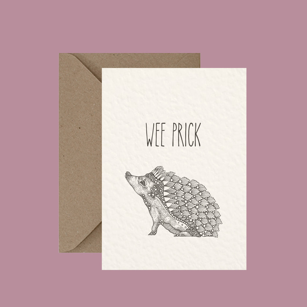 Wee Prick - Pun Greeting Card