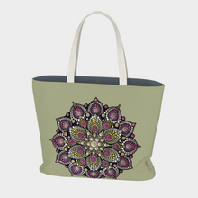 Load image into Gallery viewer, The Heart of an Autistic Market Tote Bag - Christina Lee Dot Meditation Âû
